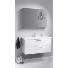 Тумба с раковиной белый глянец 81,5 см Aqwella Manchester MAN01082 + 4640021064733