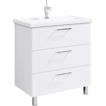 Тумба с раковиной белый глянец 81,5 см Aqwella Manchester MAN01083 + 4640021064733