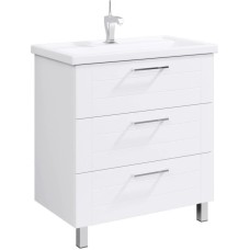 Тумба с раковиной белый глянец 81,5 см Aqwella Manchester MAN01083 + 4640021064733