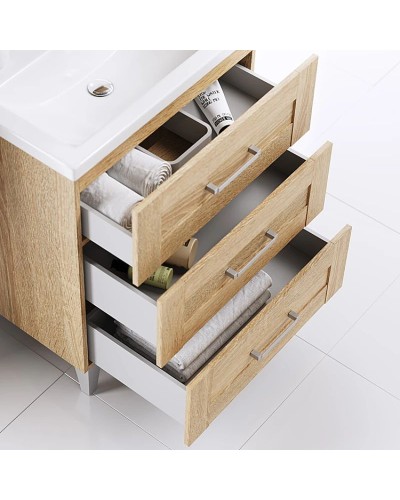 Тумба с раковиной дуб сонома 70,5 см Aqwella Foster FOS01073DS + 4620008197746