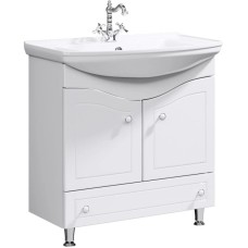Тумба с раковиной белый глянец 87 см Aqwella Franchesca FR0108 + 4620008197357
