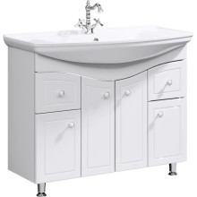 Тумба с раковиной белый глянец 106,5 см Aqwella Franchesca FR0110 + 4620008197340