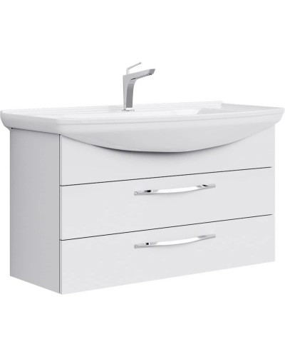 Тумба с раковиной белый глянец 106,5 см Aqwella Allegro Agr.01.10/2 + 4620008197340