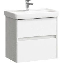 Тумба с раковиной дуб канадский/белый глянец 60 см Aqwella City CI0106DK + UMMOD60SL/1