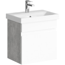 Тумба с раковиной белый глянец/бетон светлый 49,5 см Aqwella Smart SRT0105BS + UM-MOD50SL/1