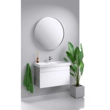 Тумба с раковиной белый глянец/бетон светлый 80 см Aqwella Smart SRT0108BS + UM-MOD80SL/1