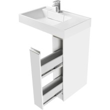 Тумба с раковиной белый глянец 80 см Акватон Лондри 1A2361K0LH010