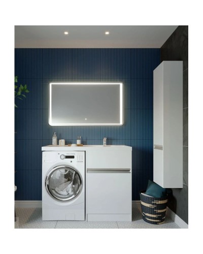 Тумба с раковиной белый глянец 120 см Акватон Лондри 1A2359K0LH010