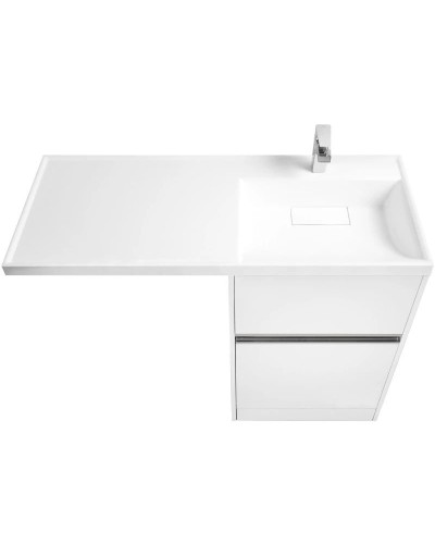 Тумба с раковиной белый глянец 120 см Акватон Лондри 1A2359K0LH010
