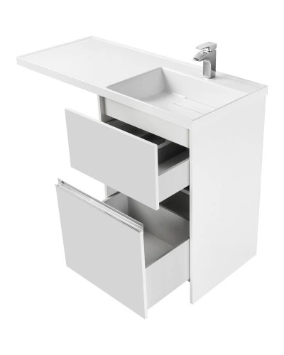 Тумба с раковиной белый глянец 120 см Акватон Лондри 1A2359K0LH010