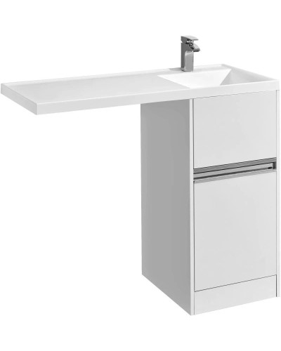 Тумба с раковиной белый глянец 105 см Акватон Лондри 1A2360K0LH010