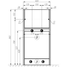 Тумба с раковиной белый глянец 105 см Акватон Лондри 1A2360K0LH010