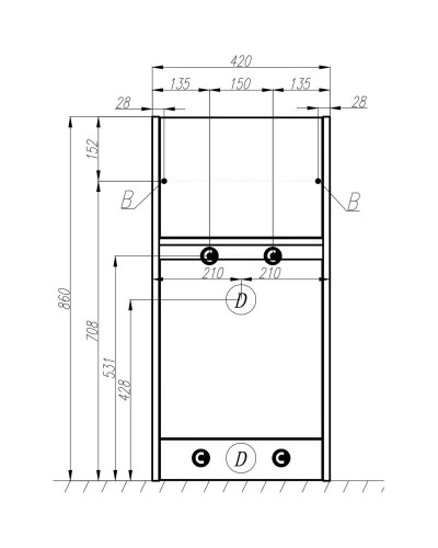 Тумба с раковиной белый глянец 105 см Акватон Лондри 1A2360K0LH010