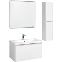 Тумба с раковиной белый глянец 85 см Акватон Шерилл 1A2088K1SH010