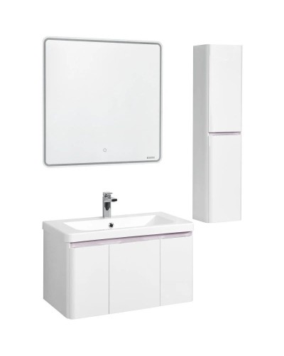 Тумба с раковиной белый глянец 85 см Акватон Шерилл 1A2088K1SH010