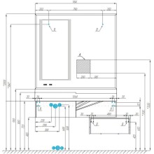 Тумба с раковиной белый глянец/ольха наварра 120 см Акватон Сакура 1A2197K1SKW80