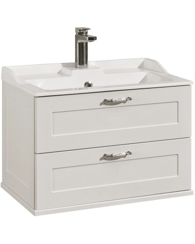 Тумба с раковиной дуб белый 65,3 см Акватон Леон 1A1870K0LBPS0