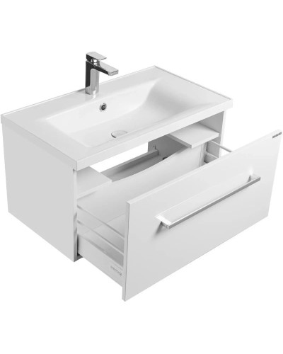 Тумба с раковиной белый глянец 80 см Акватон Мадрид 1A1268K0MA010