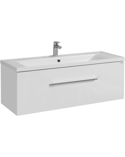 Тумба с раковиной белый глянец 120 см Акватон Мадрид 1A1687K1MA010