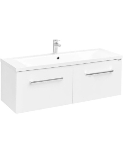 Тумба с раковиной белый глянец 120 см Акватон Мадрид 1A1703K0MA010