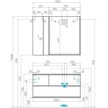 Тумба с раковиной дуб кантри/антрацит 105 см Акватон Терра 1A2469K1TEKA0