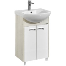 Тумба с раковиной белый глянец/дуб сомерсет 50,5 см Акватон Бекка 1A2108K1BAC20