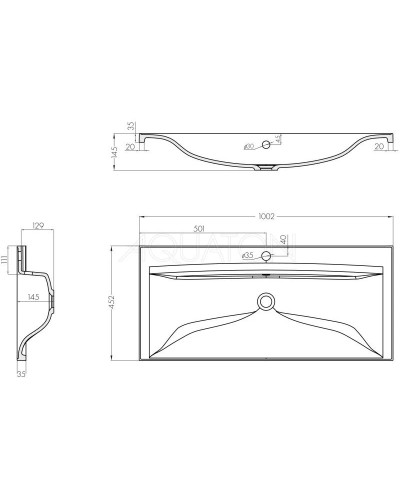 Тумба с раковиной белый глянец 100,2 см Акватон Мадрид 1A1280K4MA010