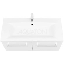 Тумба с раковиной белый глянец 100,2 см Акватон Мадрид 1A1280K4MA010