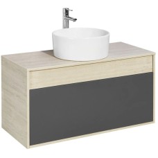 Тумба с раковиной серый графит/дуб орегон 100 см Акватон Лофт Урбан 1A2477K3LQX60