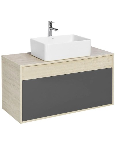 Тумба с раковиной серый графит/дуб орегон 100 см Акватон Лофт Урбан 1A2477K2LQX60