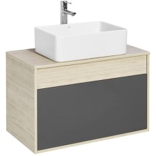 Тумба с раковиной серый графит/дуб орегон 80 см Акватон Лофт Урбан 1A2476K2LQX60