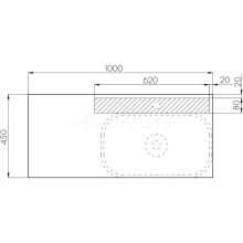 Тумба с раковиной дуб рустикальный/фьорд 100 см Акватон Мишель 1A2569K3MIX30