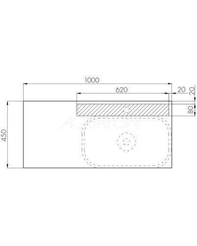 Тумба с раковиной дуб рустикальный/фьорд 100 см Акватон Мишель 1A2569K2MIX30