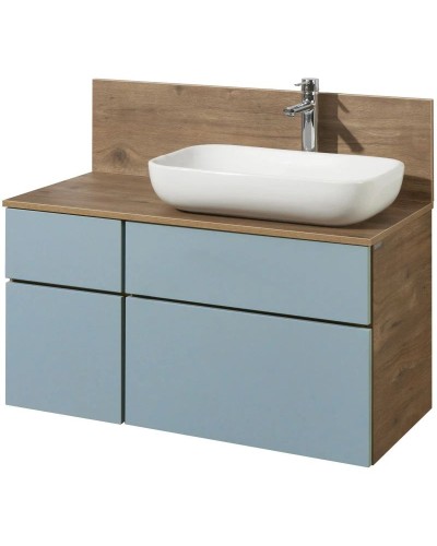 Тумба с раковиной дуб рустикальный/фьорд 100 см Акватон Мишель 1A2569K2MIX30