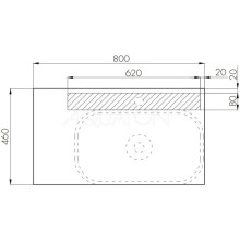 Тумба с раковиной дуб рустикальный/фьорд 80 см Акватон Мишель 1A2568K1MIX30