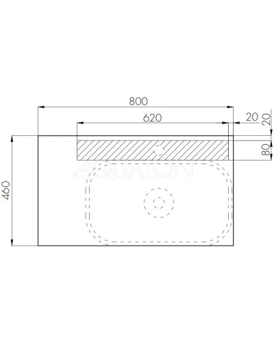 Тумба с раковиной дуб рустикальный/фьорд 80 см Акватон Мишель 1A2568K1MIX30