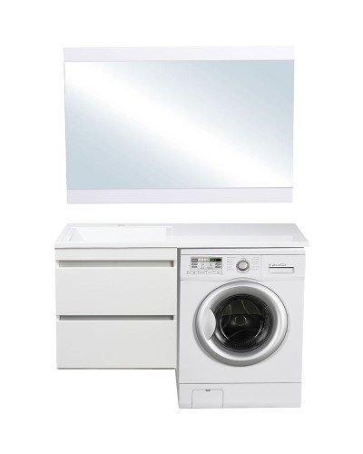 Тумба под раковину Style Line Даллас 120 Люкс Plus подвесная Белая