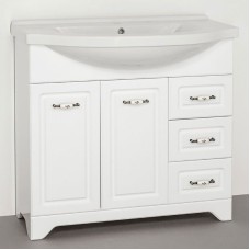 Тумба под раковину Style Line Олеандр-2 90 Люкс Рельеф пастель