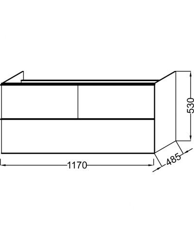 Тумба под раковину Jacob Delafon Odeon Up 120 EB892RU-E5 подвесная Светлый дуб