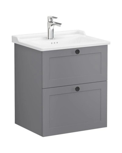 Тумба с раковиной серый матовый 60,5 см Vitra Root Classic 68850