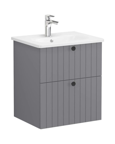 Тумба с раковиной серый матовый 60,5 см Vitra Root Groove 69417