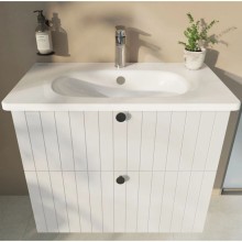 Тумба с раковиной белый матовый 80,5 см Vitra Root Groove 69436