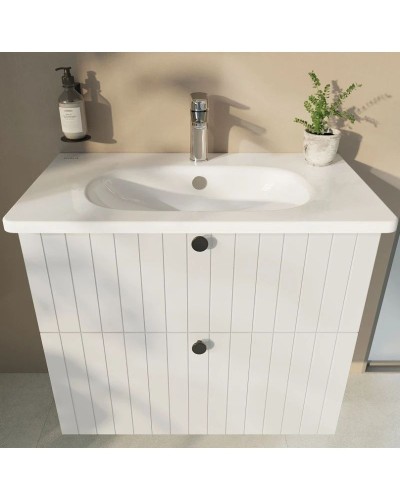 Тумба с раковиной белый матовый 80,5 см Vitra Root Groove 69436