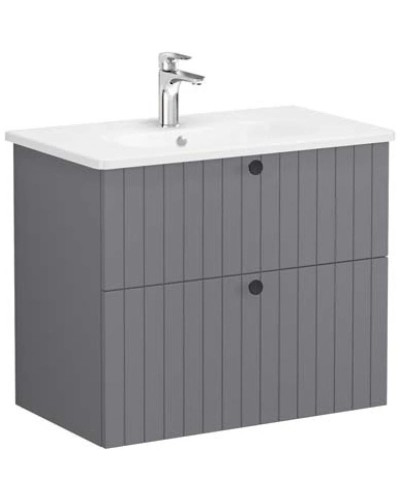 Тумба с раковиной серый матовый 80,5 см Vitra Root Groove 69438