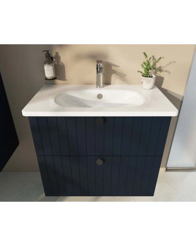 Тумба с раковиной темно-синий матовый 80,5 см Vitra Root Groove 69441