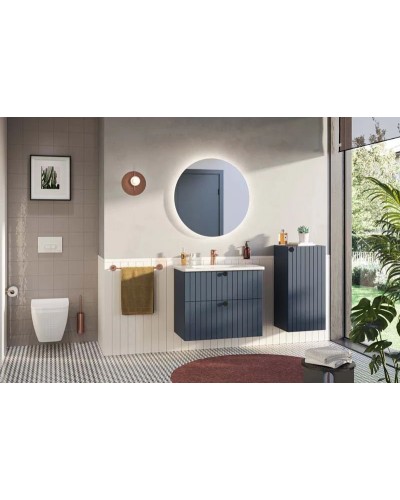 Тумба с раковиной темно-синий матовый 80,5 см Vitra Root Groove 69441