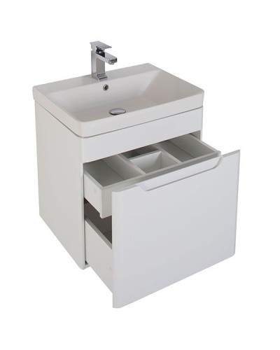 Тумба под раковину Aquanet София 60 196956 подвесная Белый глянец