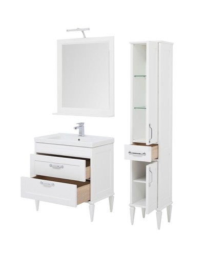 Тумба под раковину Aquanet Денвер 80 199211 Белый глянец