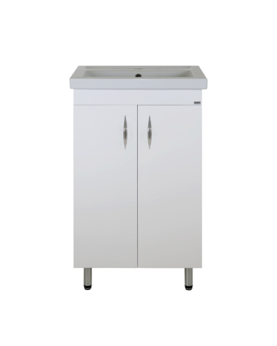 Фостер - 50 Тумба напольная прямая белая / раковина