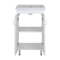 Фостер - 50 Тумба напольная прямая белая / раковина